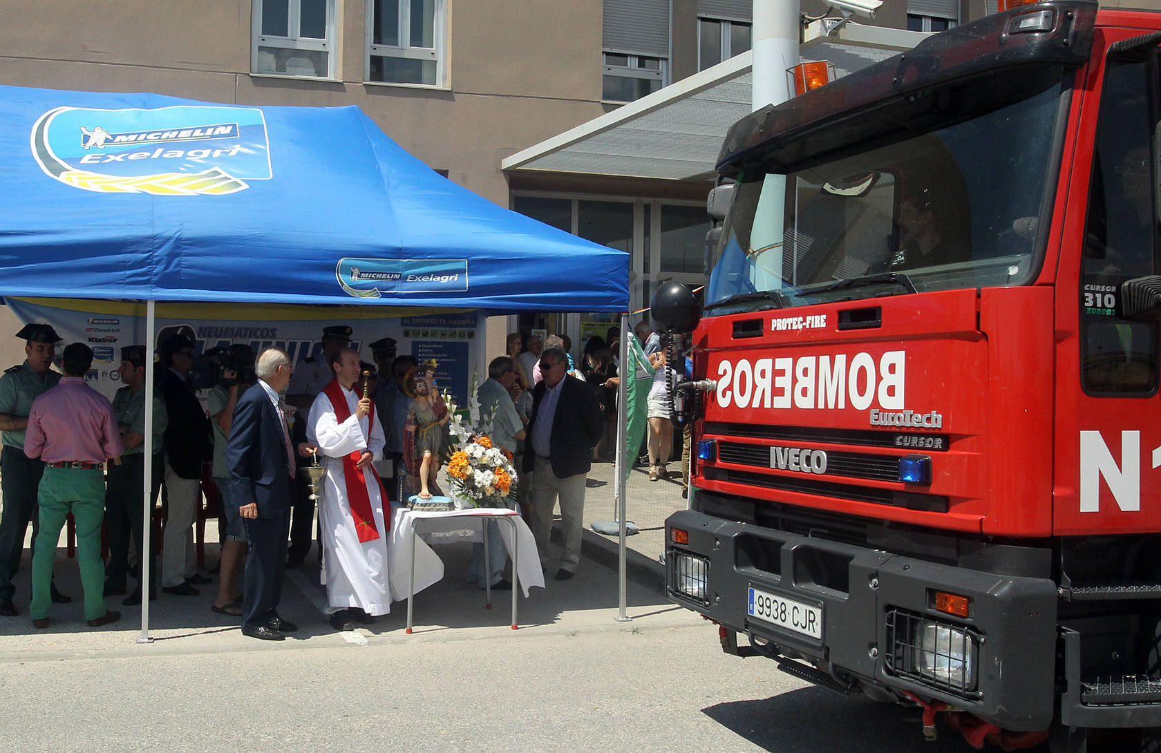 Los empresarios del sector de Segovia celebran San Cristóbal en el Centro de Transportes
